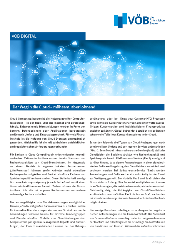 Publikation VÖB Digital: Der Weg in die Cloud – mühsam, aber lohnend
